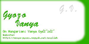 gyozo vanya business card